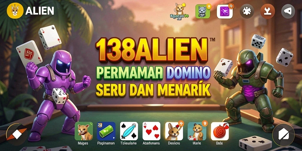 Tampilan gameplay seru dalam 138ALIEN dengan domino.