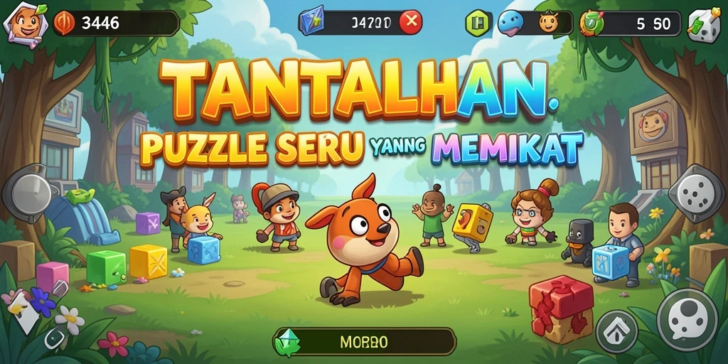 Tampilan gameplay seru dari game Puzzle 3446.