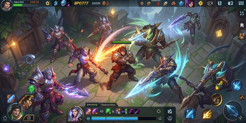 Gameplay seru BPO777 dengan pertarungan tim yang mendebarkan.