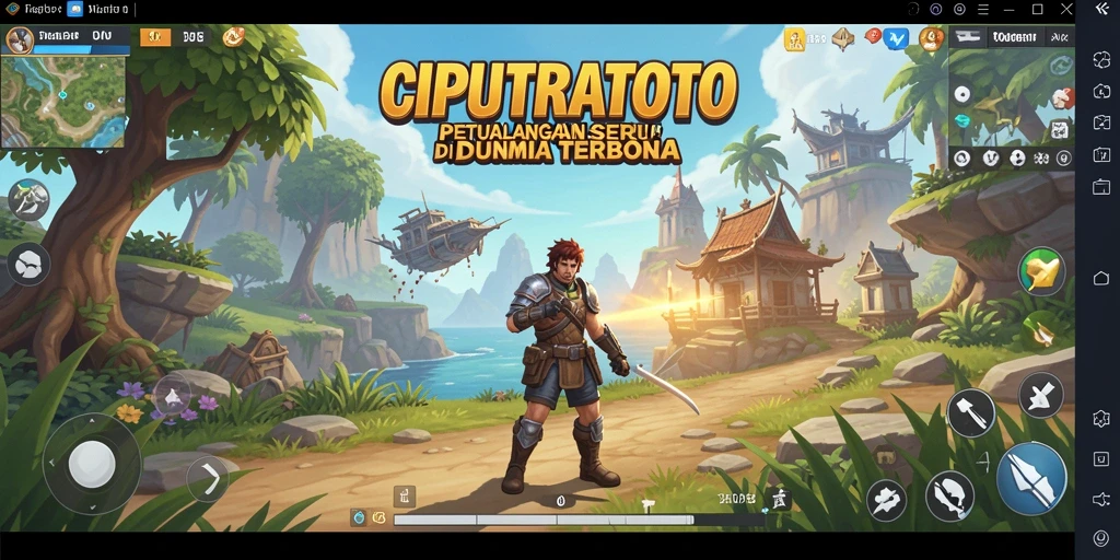 Screenshot gameplay CIPUTRATOTO menampilkan petualangan di dunia terbuka yang memukau.