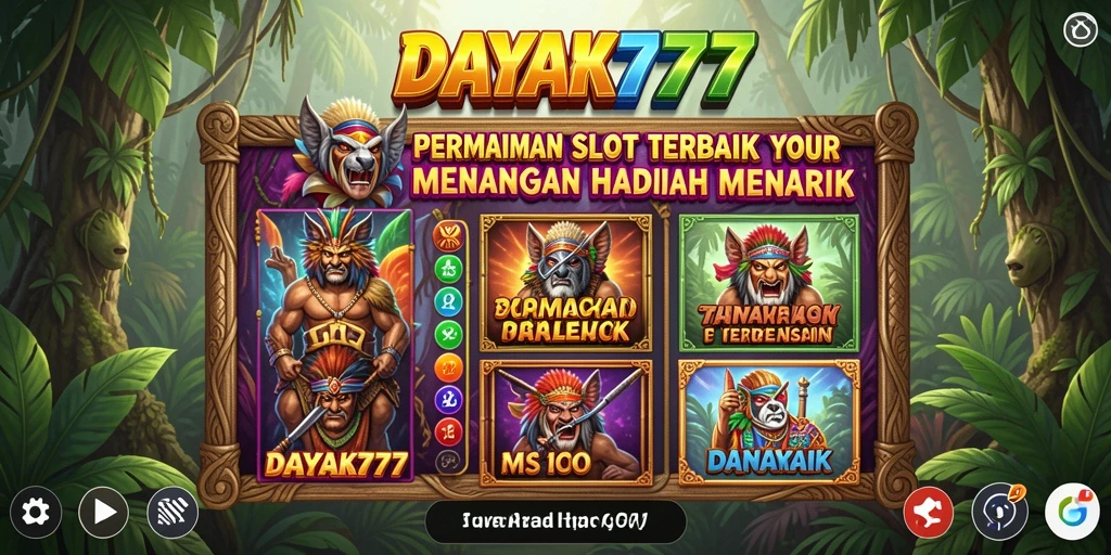Tampilan grafis menarik dari gameplay Slot DAYAK777.