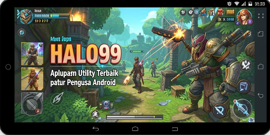 Screenshot utama HALO99 menampilkan antarmuka aplikasi Utility yang intuitif.