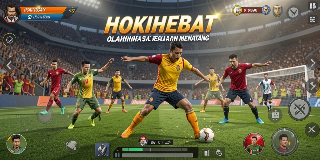Screenshot HOKIHEBAT menampilkan aksi seru dalam permainan olahraga.
