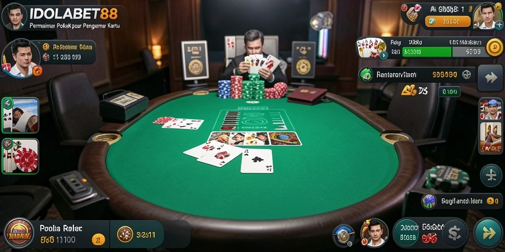 Tampilan gameplay IDOLABET88 yang memukau dengan aksi Poker seru.