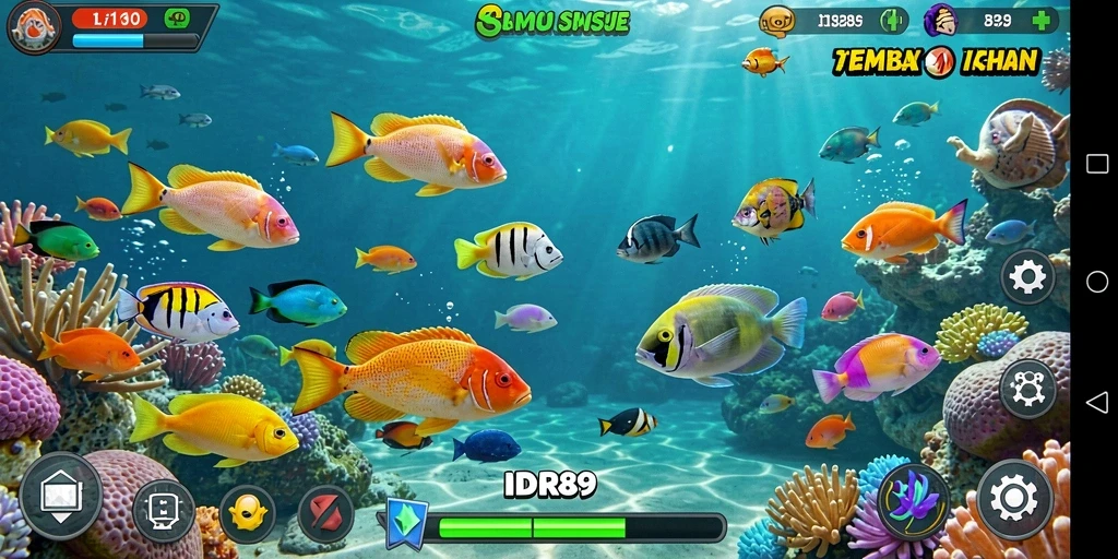 Screenshot gameplay IDR89 menampilkan momen seru saat menembak ikan.