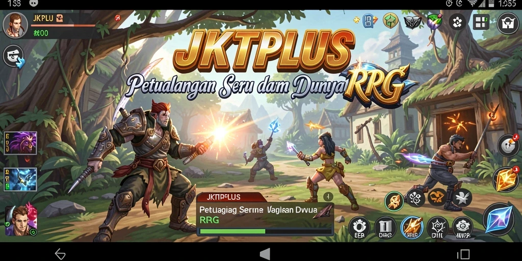Tampilan gameplay RPG JKTPLUS yang menawan dan penuh aksi.