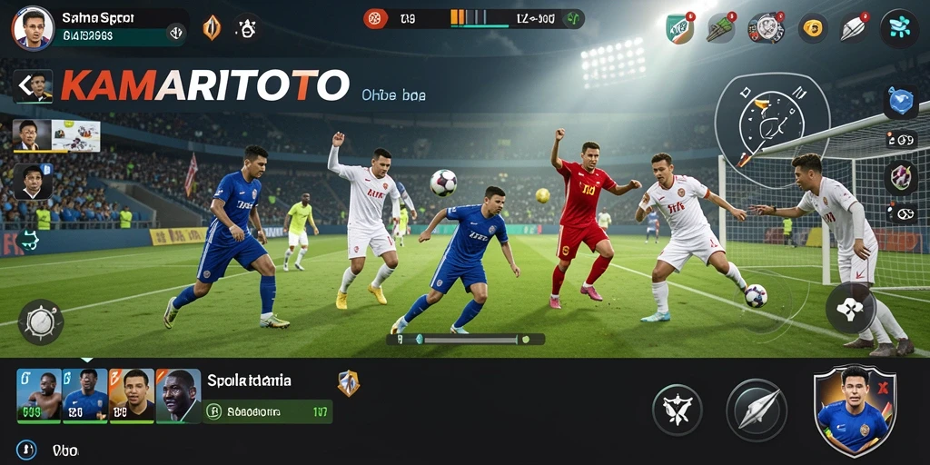 Tampilan seru dari gameplay KAMARTOTO yang menggambarkan aksi olahraga.