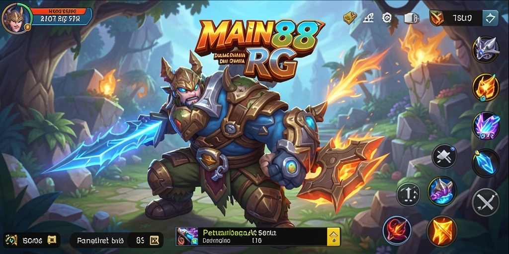 Tangkapan layar utama dari MAIN88 menunjukkan aksi pertarungan RPG yang mendebarkan.