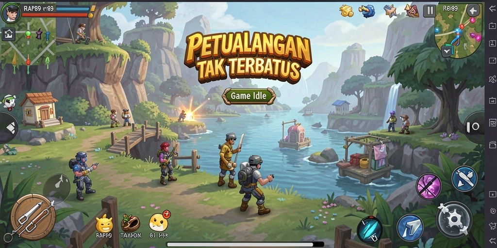 Tampilan menarik dari gameplay RAP89 yang seru dan santai.