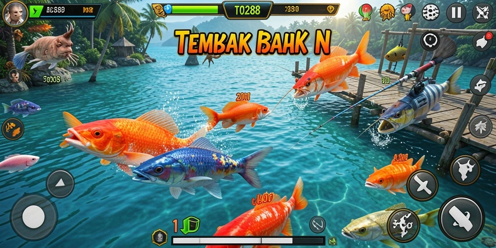 Screenshot dari gameplay Tembak Ikan yang seru dan menarik.