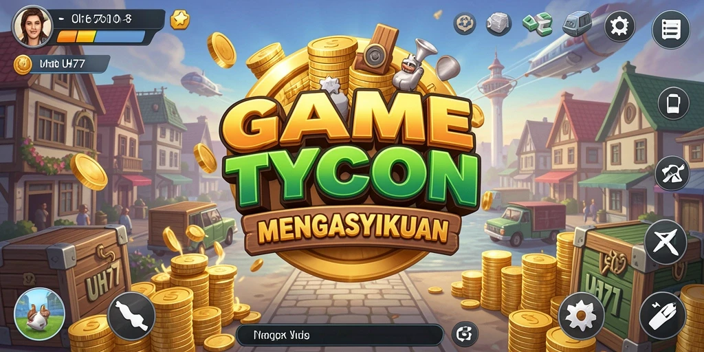 Screenshot UH77 menampilkan gameplay Tycoon yang menarik dan interaktif.