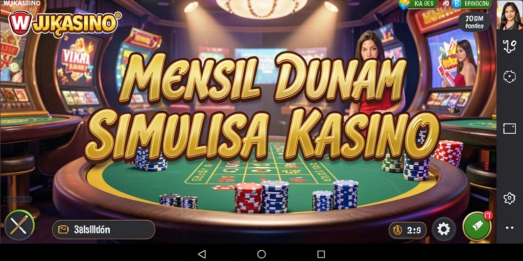 Screenshot dari gameplay <strong>WJKASINO</strong> yang menampilkan suasana kasino yang menyerupai dunia nyata.